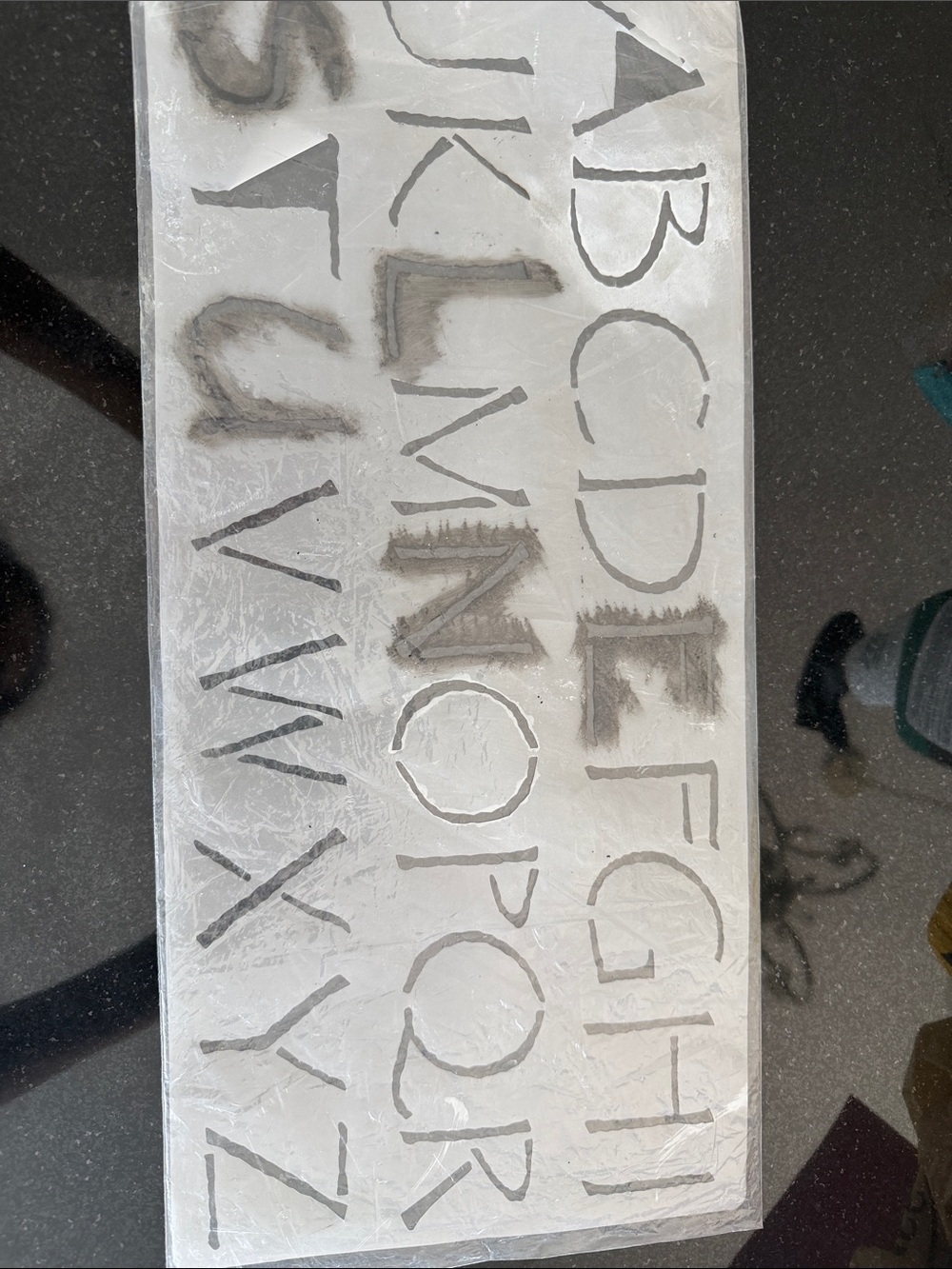 Listing for Ivanamoore487 Alphabet Wall Stencil